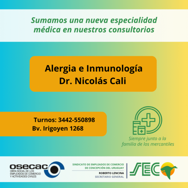 Alergia e Inmunología: Nueva especialidad médica para afiliados