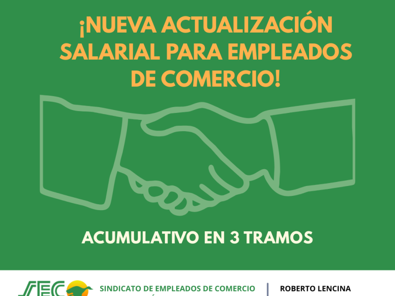 FAECYS acordó una actualización salarial trimestral del 5,7% y un bono extraordinario de $50.000